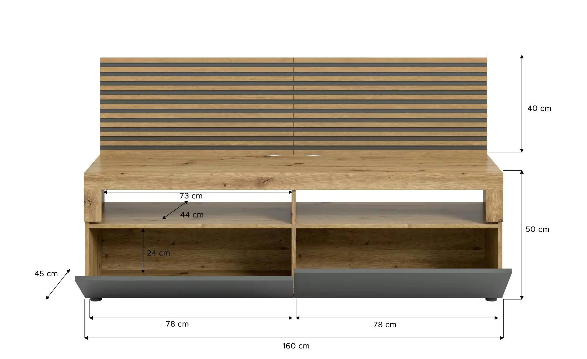 Lowboard inkl. Paneel Ole