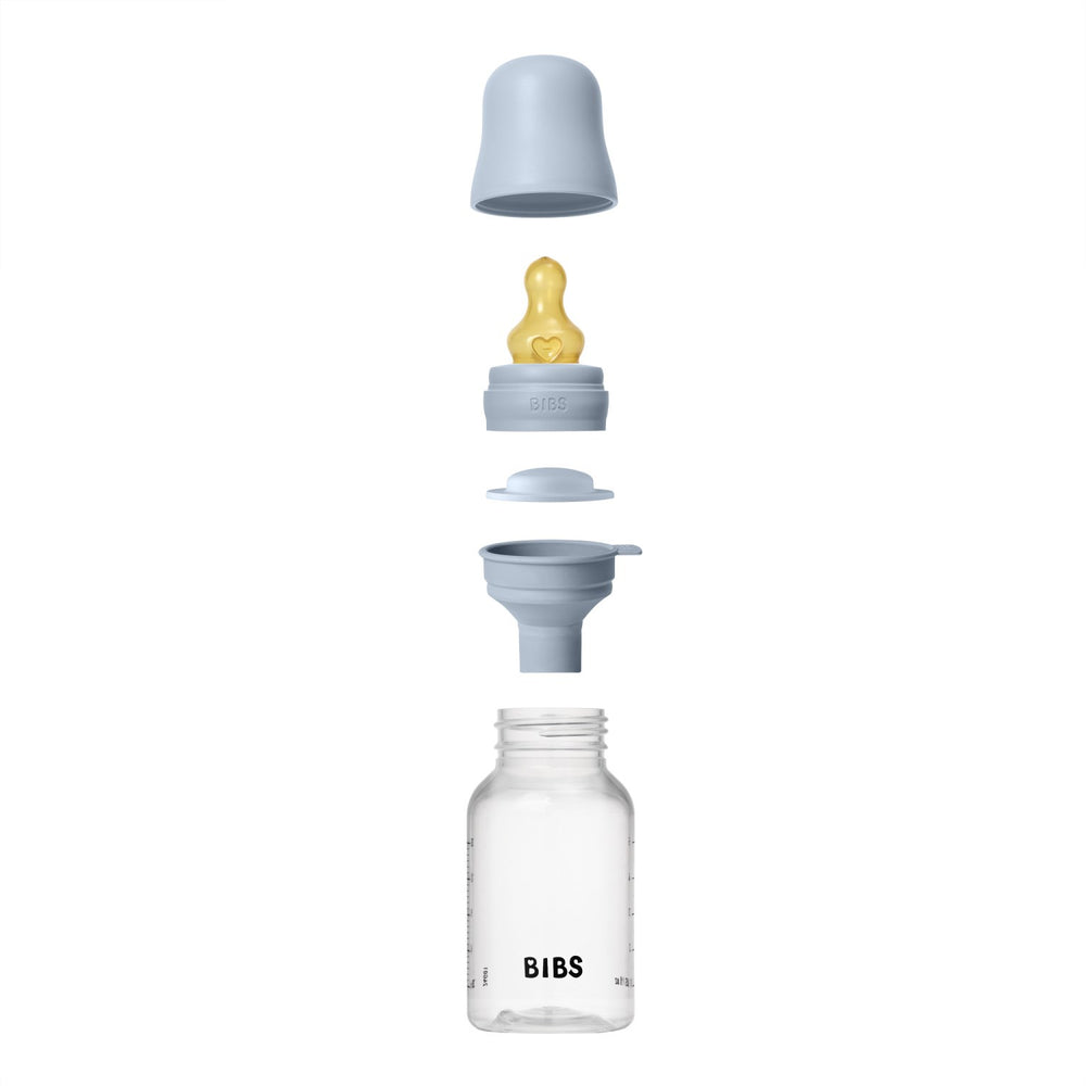 Køb Bibs Baby Blue Baby Flaske Round Latex 1 Pack 150 ml Slow Flow