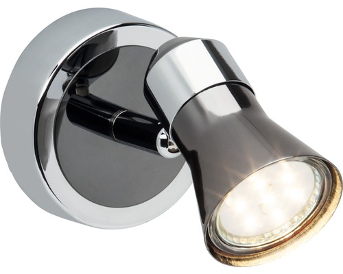 LED wandspot 3W 240 lm 3000 KH 11 cm chroom/zwart
