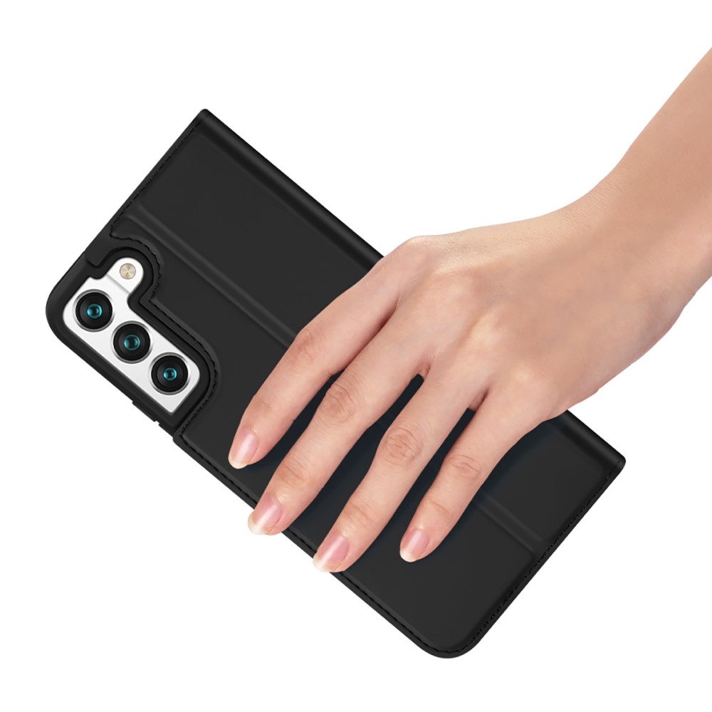 Samsung Galaxy S22 5G Flip Wallet Cover Leder Tasche - Schwarz