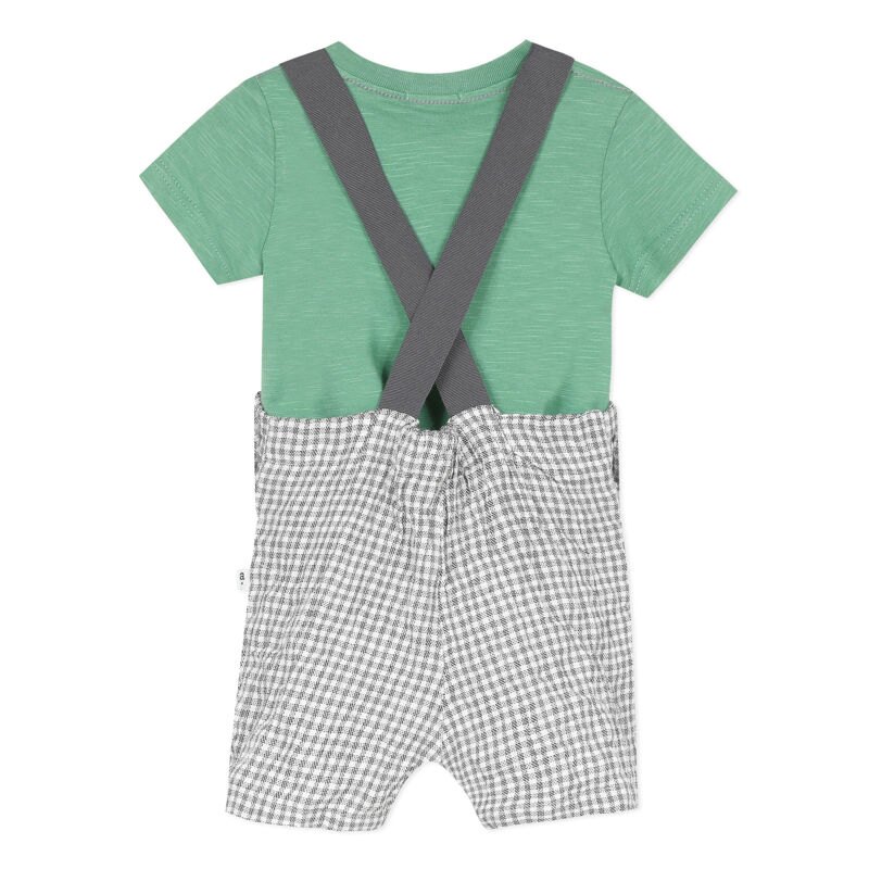 Tenue t-shirt et salopette à carreaux bébé garçon Absorba Aucune nuance