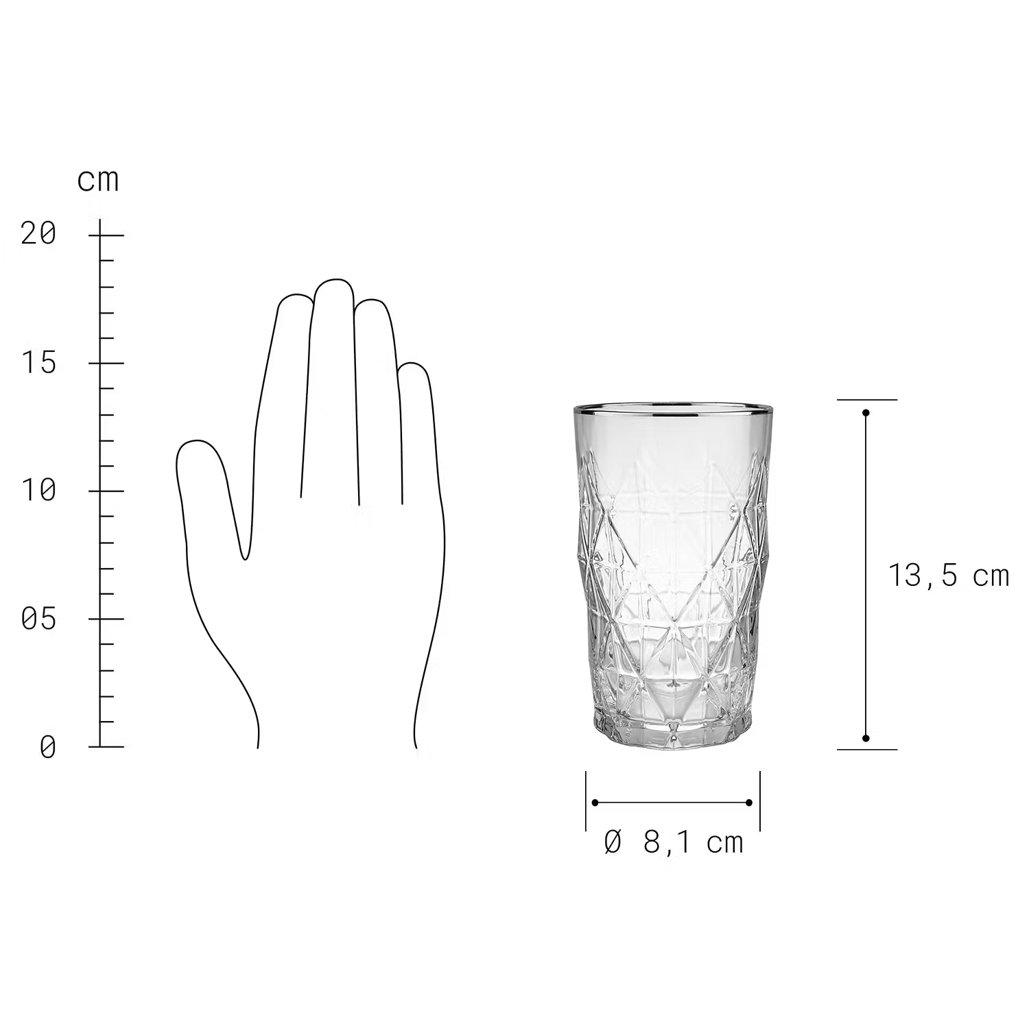 UPSCALE Longdrinkglas 6er-Set