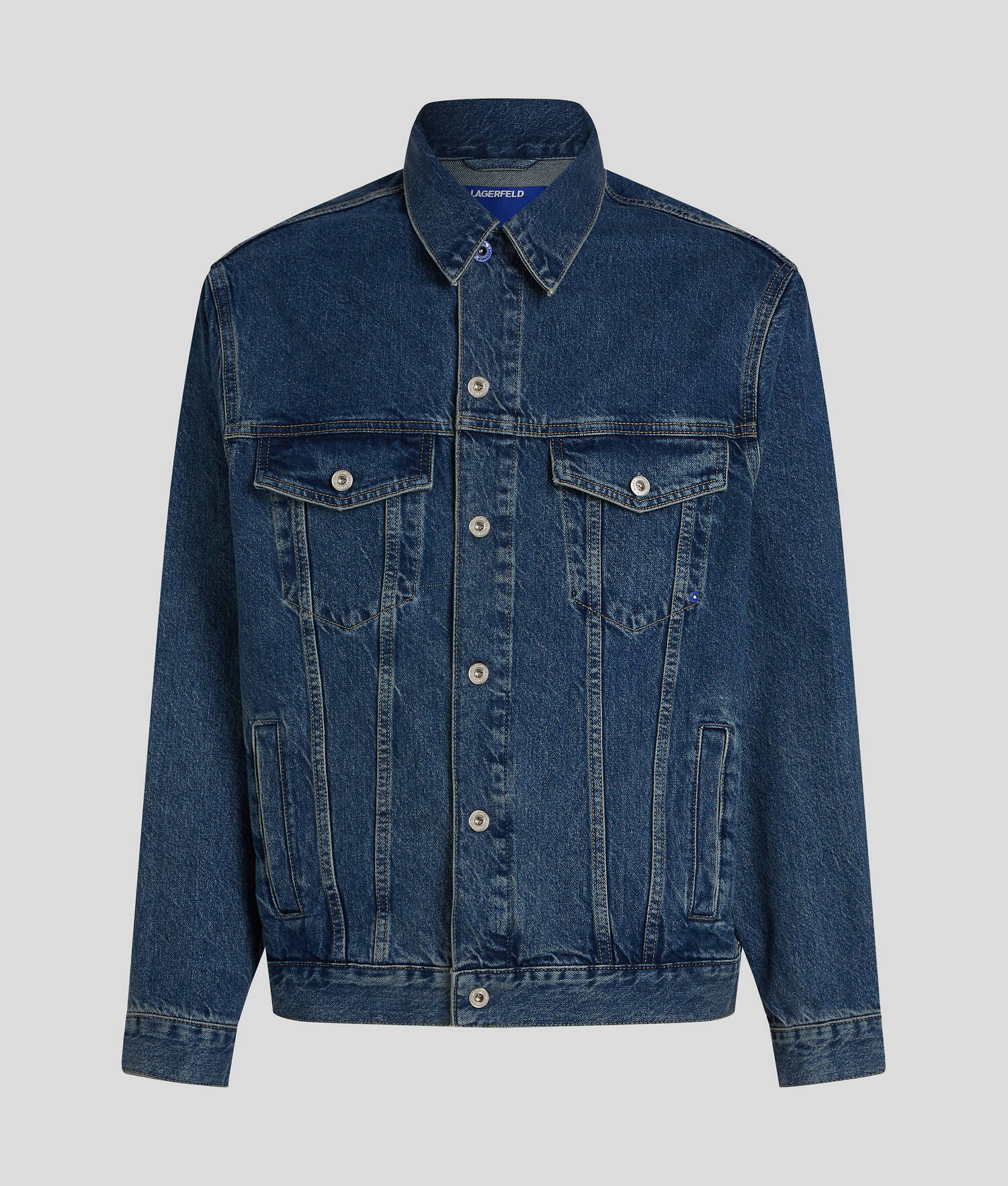 VESTE EN JEAN DÉCONTRACTÉE KLJ MONOGRAM - Bleu lavé visuel