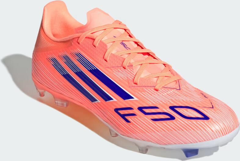 Adidas Perfor ce F50 League FG MG Senior voetbalschoenen koraalrood wit kobaltblauw