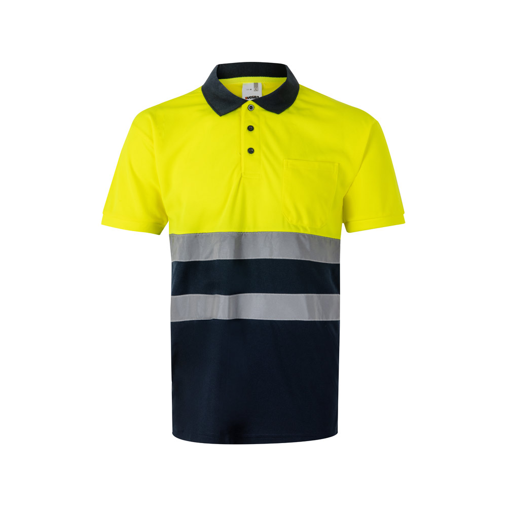 Velilla 36141 - Polo Bird-eye (140g/m²) à manches courtes, en polyester (100%)