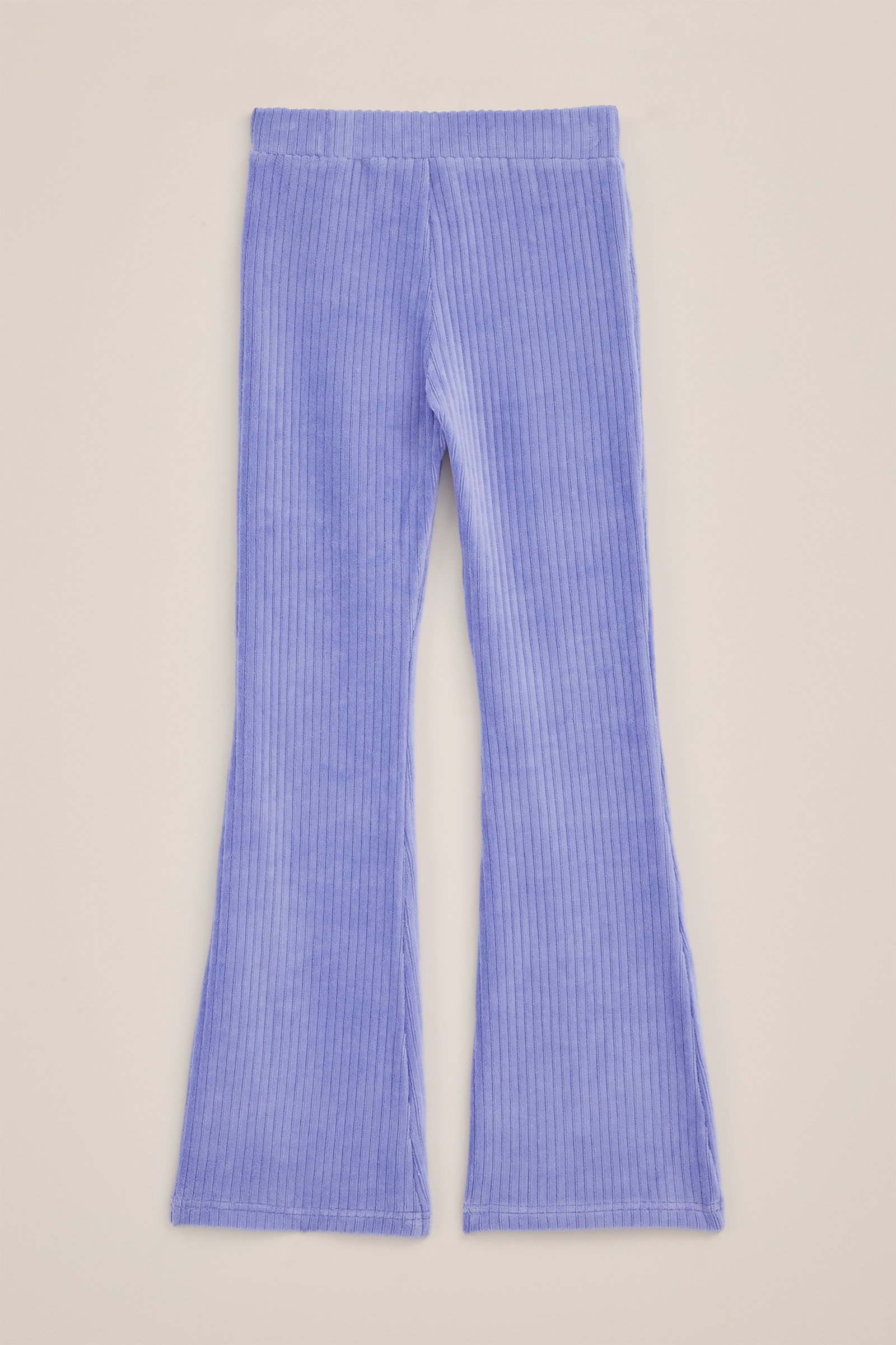 Meisjes velvet flared legging van ribstof WE Fashion Turkoois