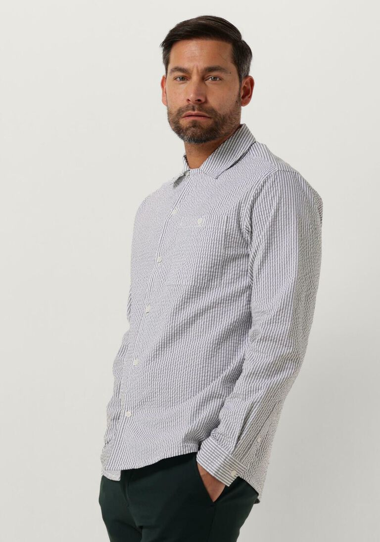 ANERKJENDT gebroken wit anerkjendt casual overhemd akkurt l/s stripe shirt