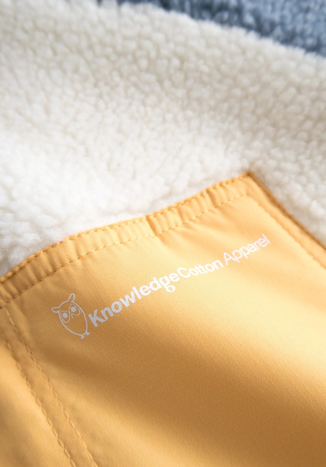 Knowledge Cotton Apparel Fleecejacke Teddy Zip Sweat Egret