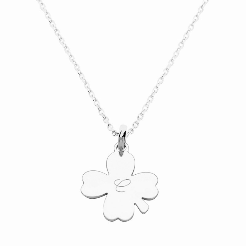 Collier enfant trèfle en argent 925