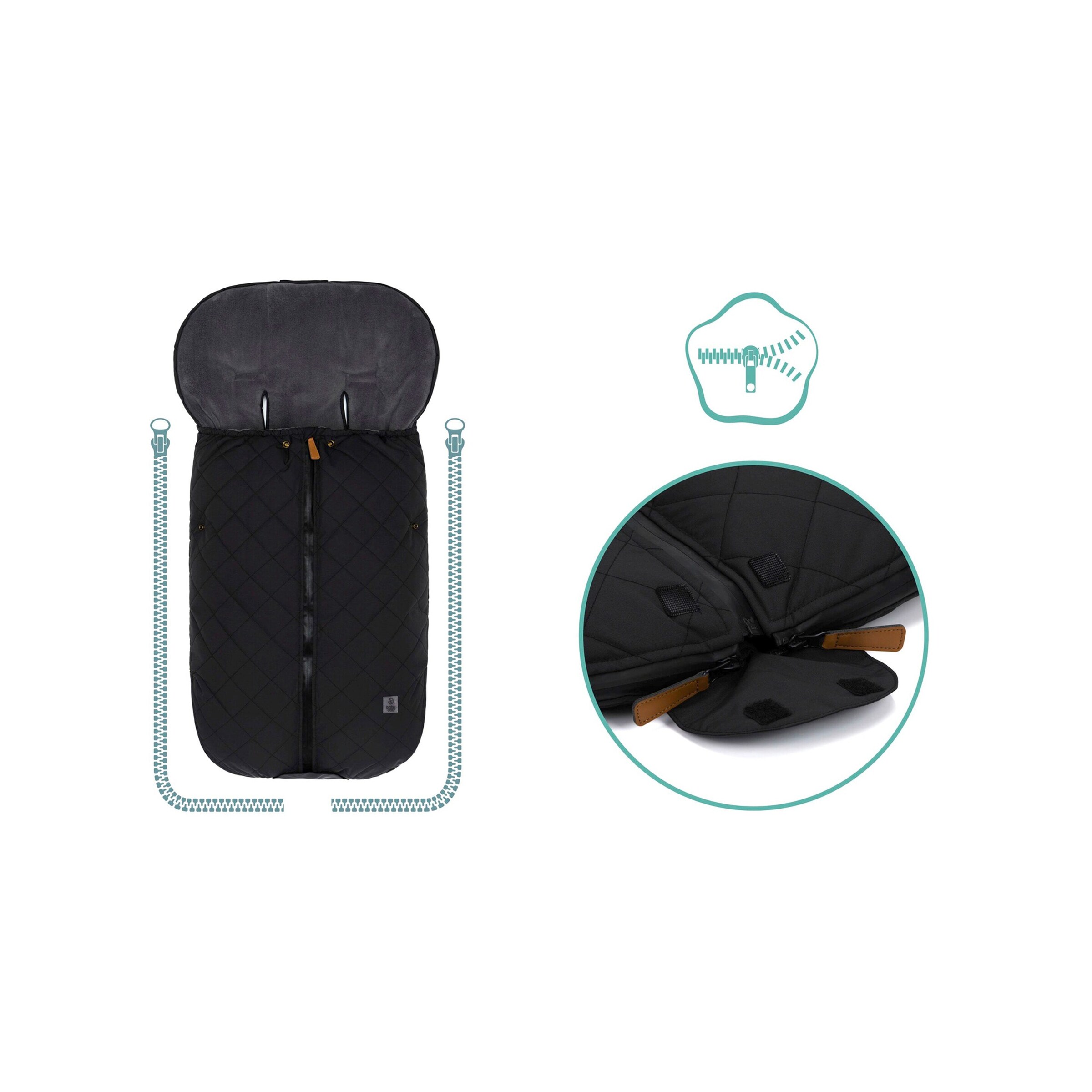 babycab Winterfußsack Mala schwarz