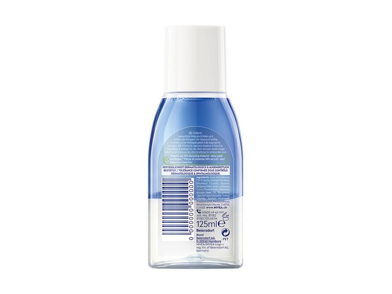 NIVEA Augen Make-up Entferner 125 ml Make-up Entferner für wasserfestes Make‑up