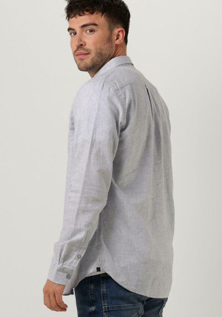 DSTREZZED blauwe dstrezzed casual overhemd shirt linen melange