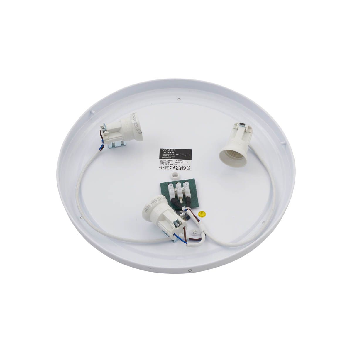 Oosterse plafondlamp rotan met zwart 40cm - Tremmo