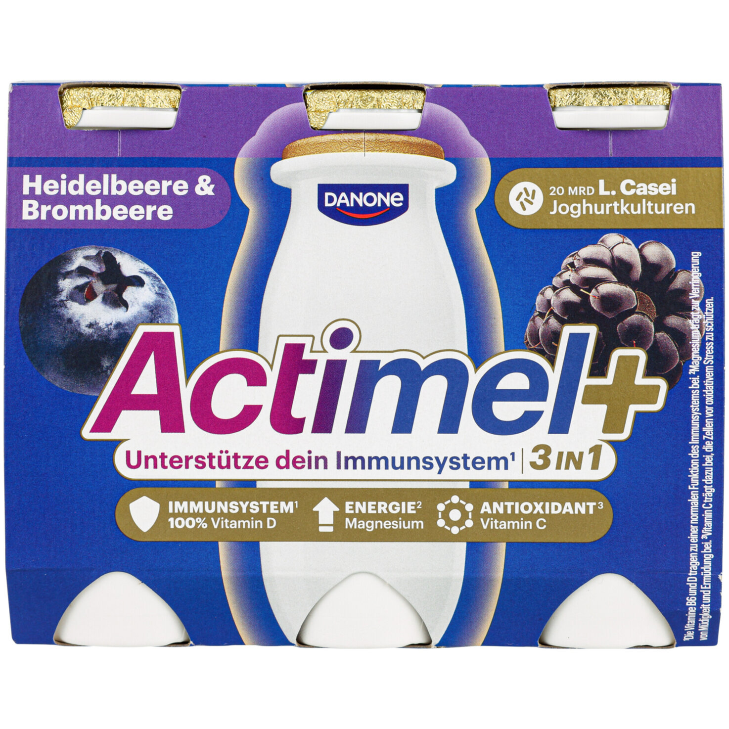 Danone Actimel Heidelbeere & Brombeere 6x100g
