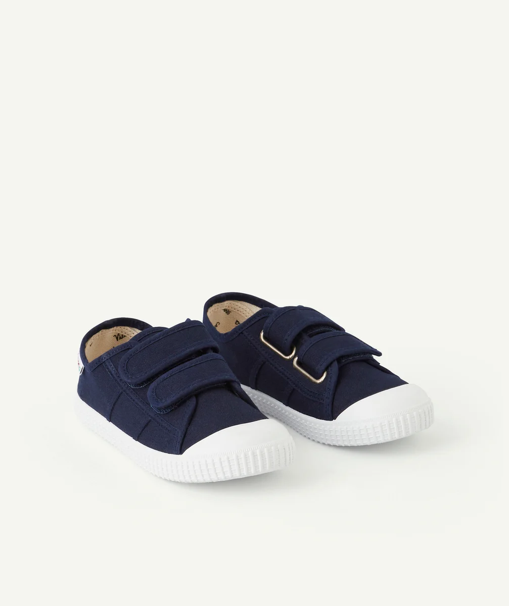 VICTORIABASKETS EN TOILE BLEU MARINE AVEC DOUBLE SCRATCH