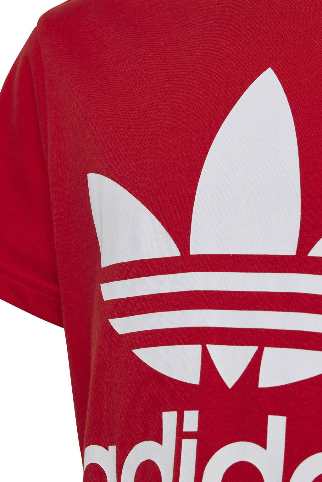 adidas T-shirt Trefoil rood/wit