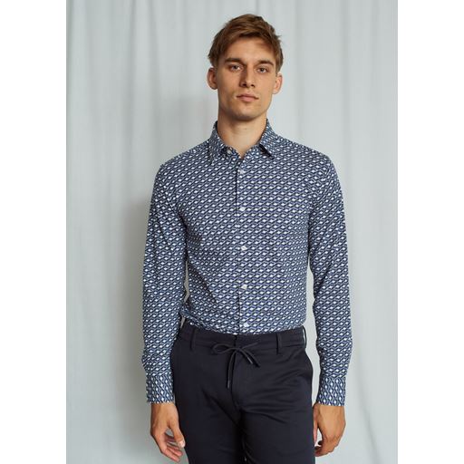 Bruun & Stengade Ronan Skjorte, Dark Blue, 41