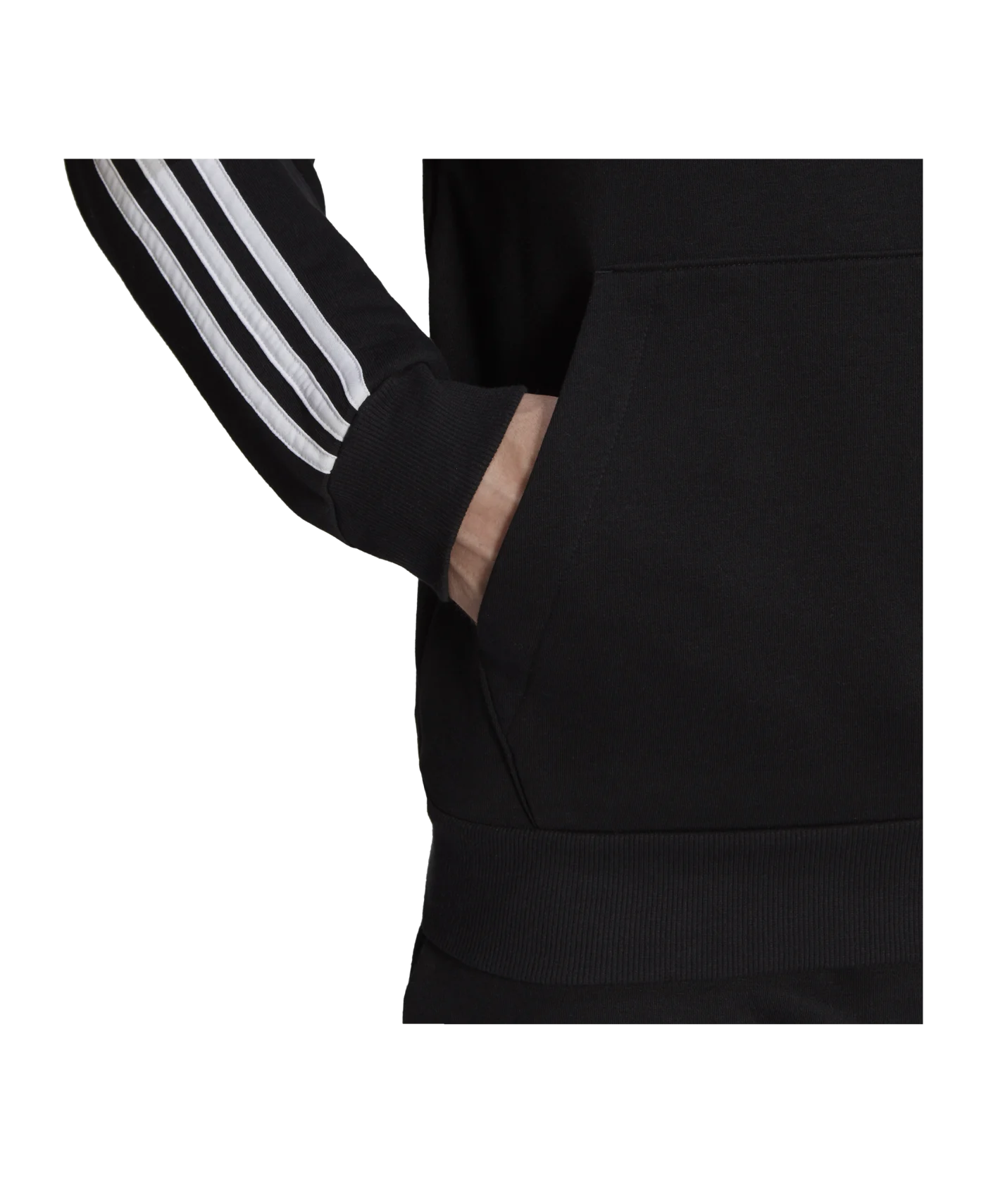 adidas 3 Stripes Hoody Schwarz Weiss