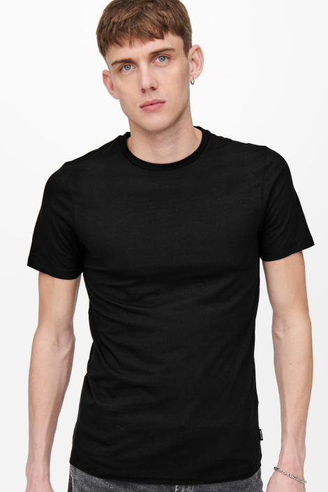 Only & Sons zwarte heren t-shirt