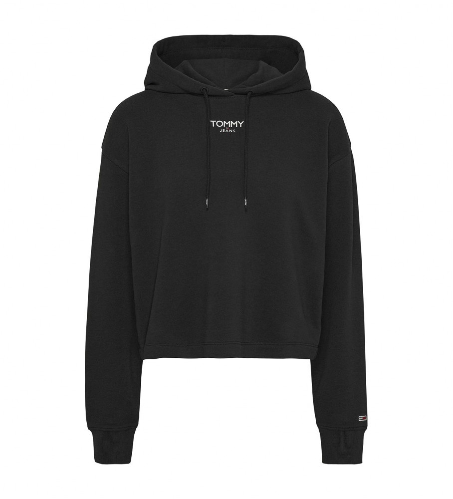 Moletom Tommy Jeans Essential Logo, Preto