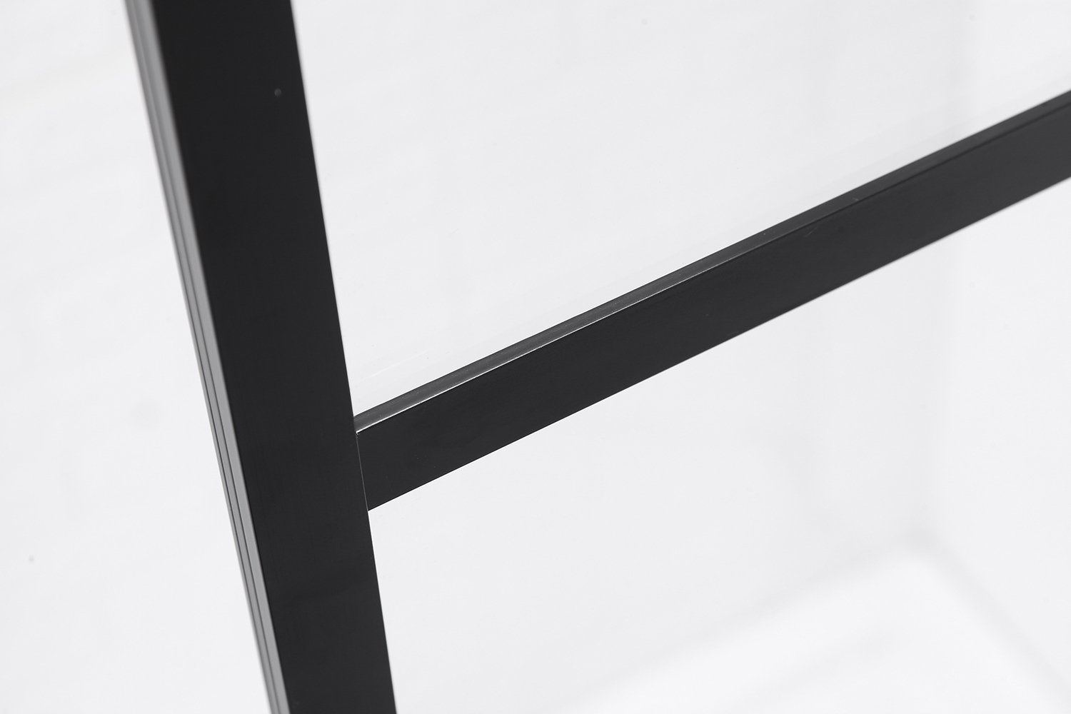 Zwarte douchecabine met 8mm anti-kalk glas samenstellen Saniclear Nero