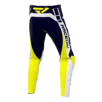 Pantalon cross FXR CLUTCH PRO MIDNIGHT/WHITE/YELLOW 2022 - Bleu / Blanc