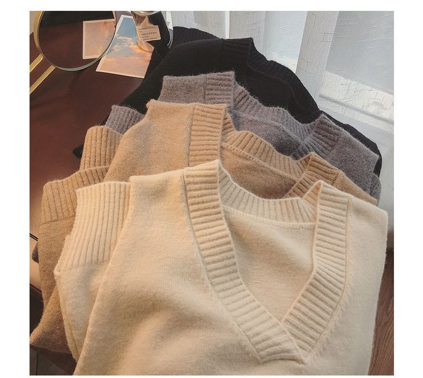 innomori - V-hals effen trui-vest