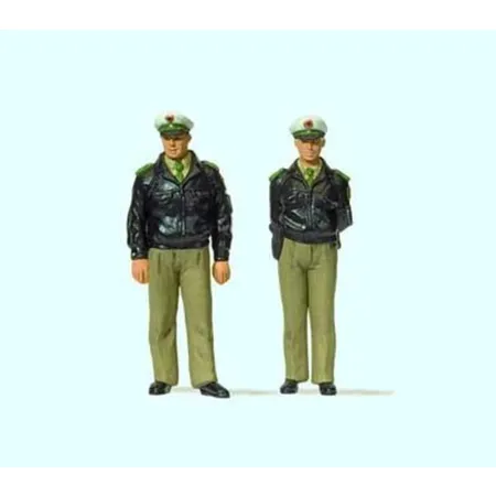 Preiser 65363 Polizisten stehend. Grüne Uni