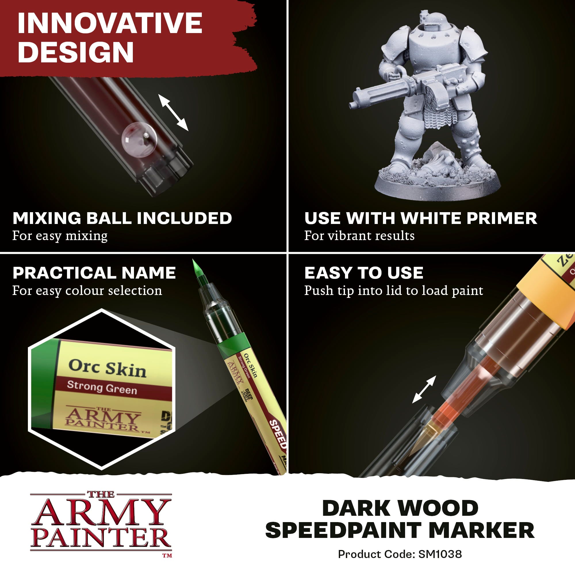 The Army Painter  Speedpaint Marker, Crusader Skin    Marker für Malspaß ohne Pinsel!