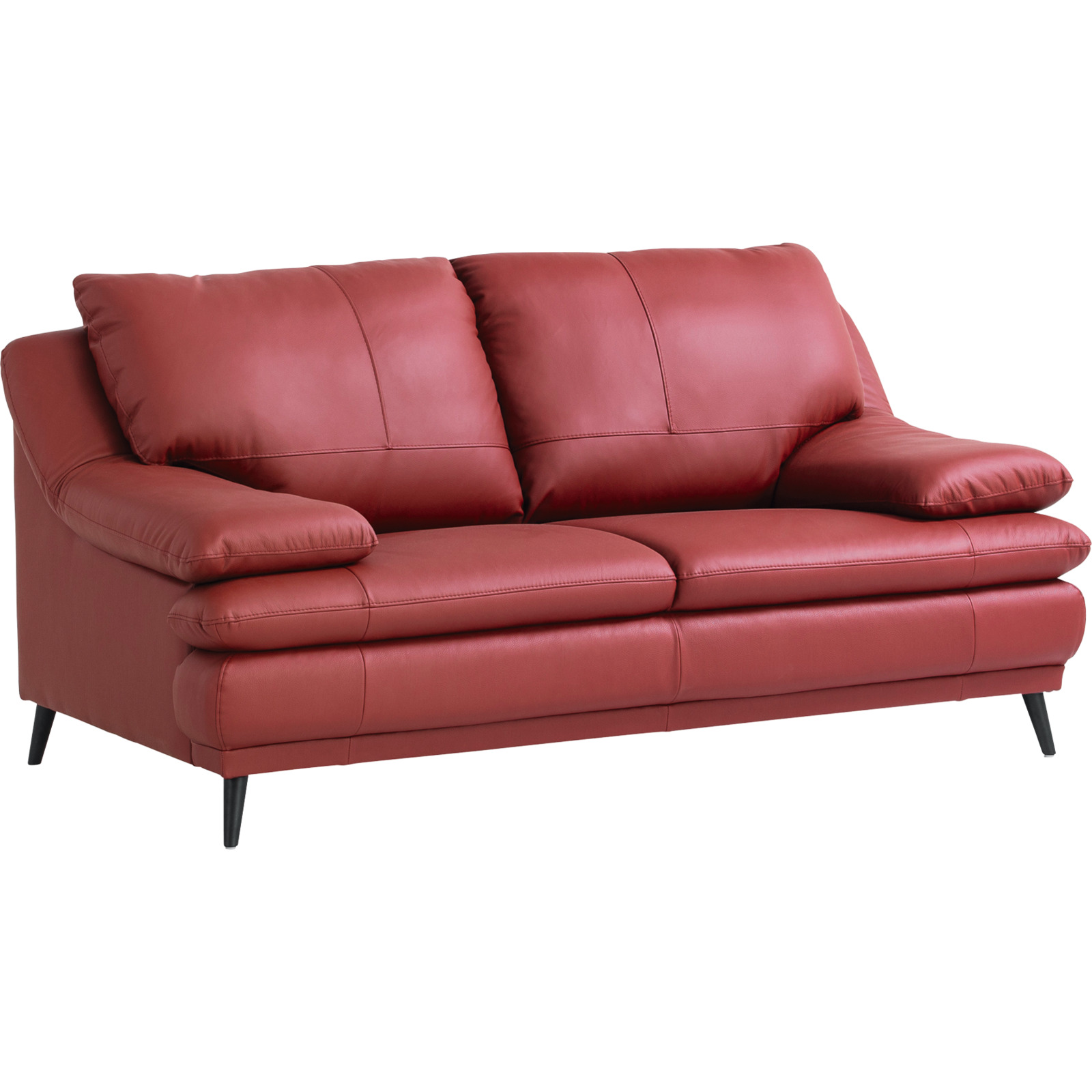 2er-Sofa Ferrara Leder Mix rot