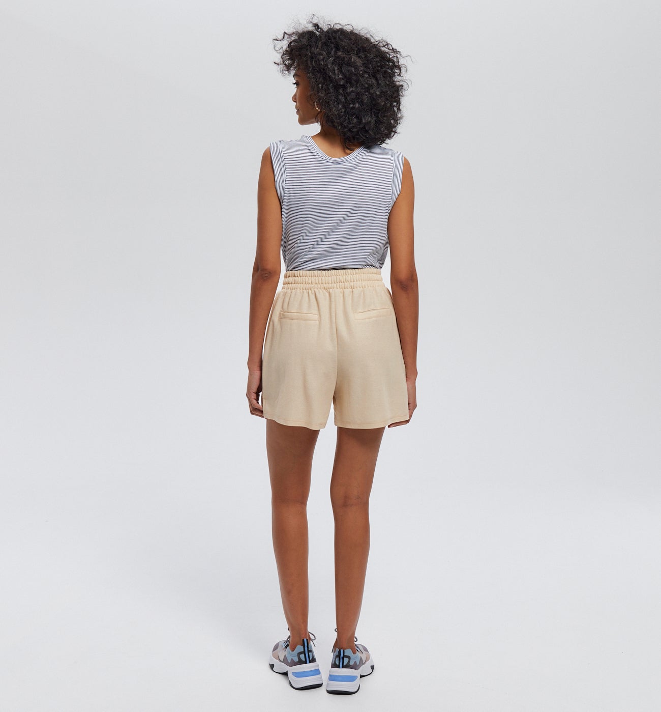 Short en jersey piqué - Ecru