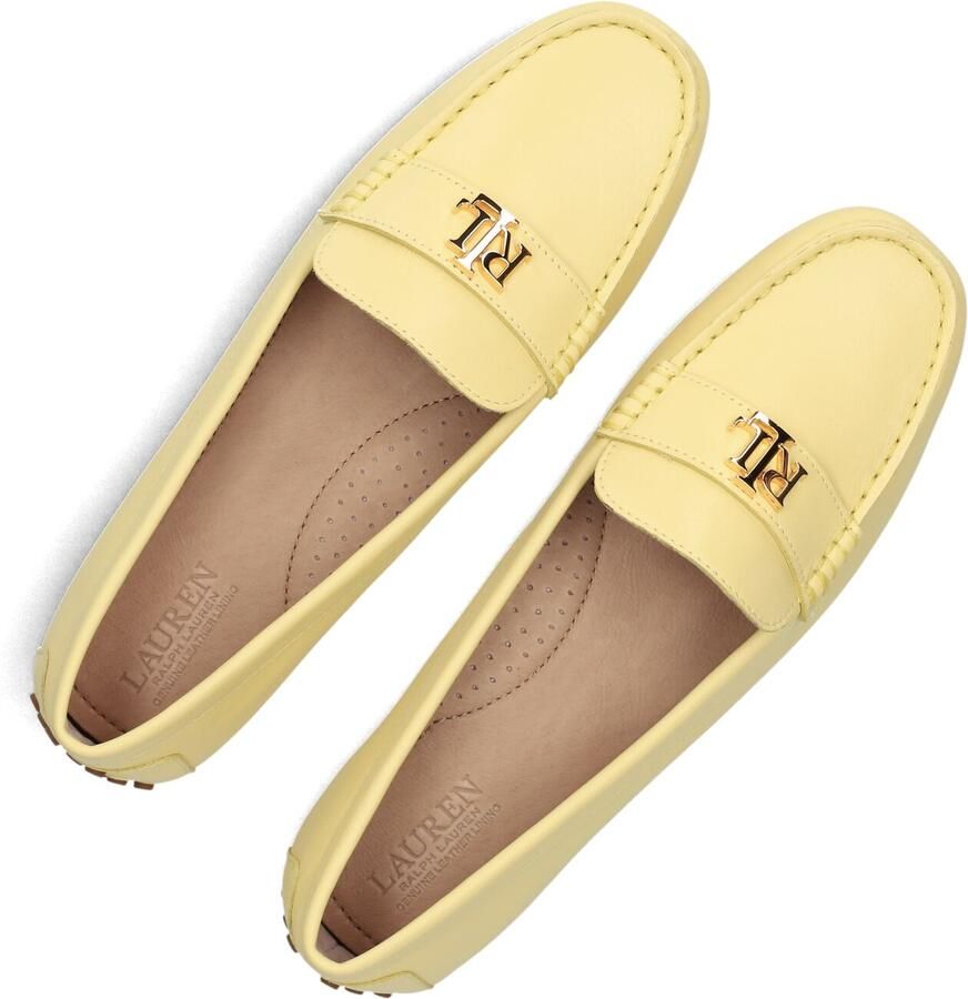 LAUREN RALPH LAUREN Loafers Dames Barnsbury Flats Driver Maat: 40 5 Materiaal: Leer Kleur: Geel