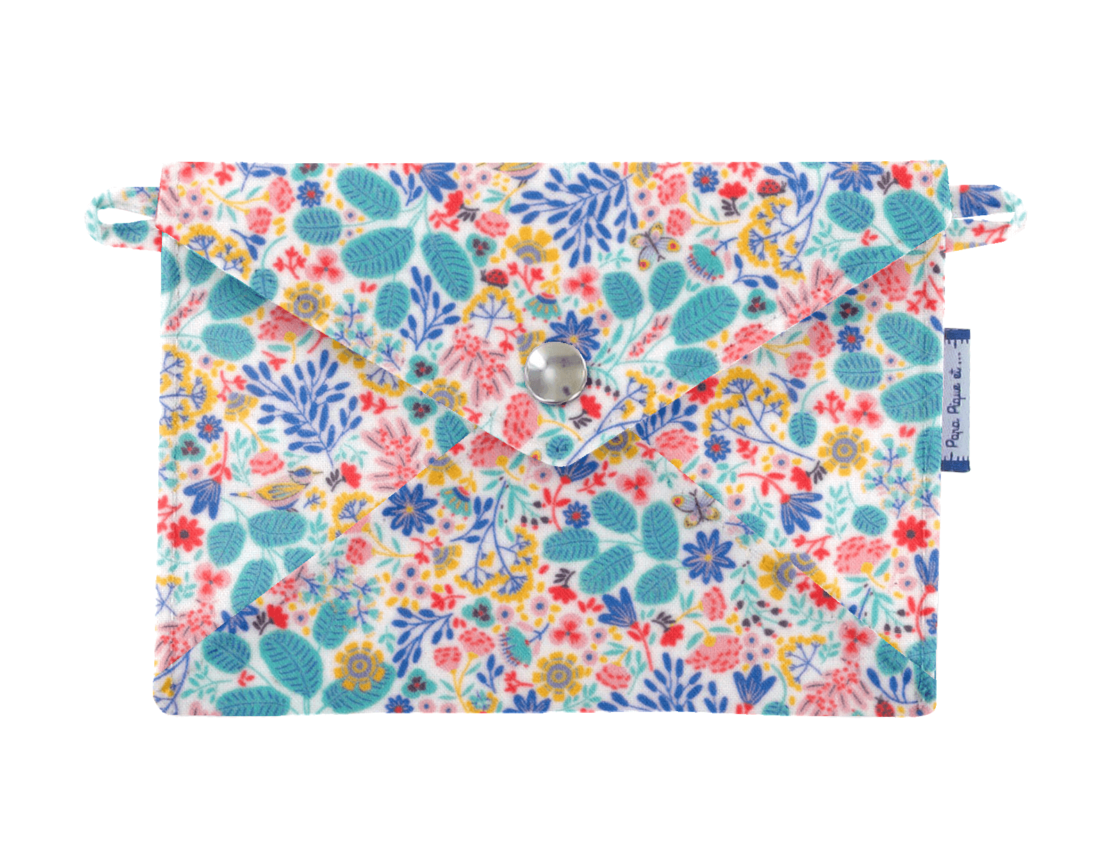 Petite Pochette Enveloppe Champêtre Bleuté
