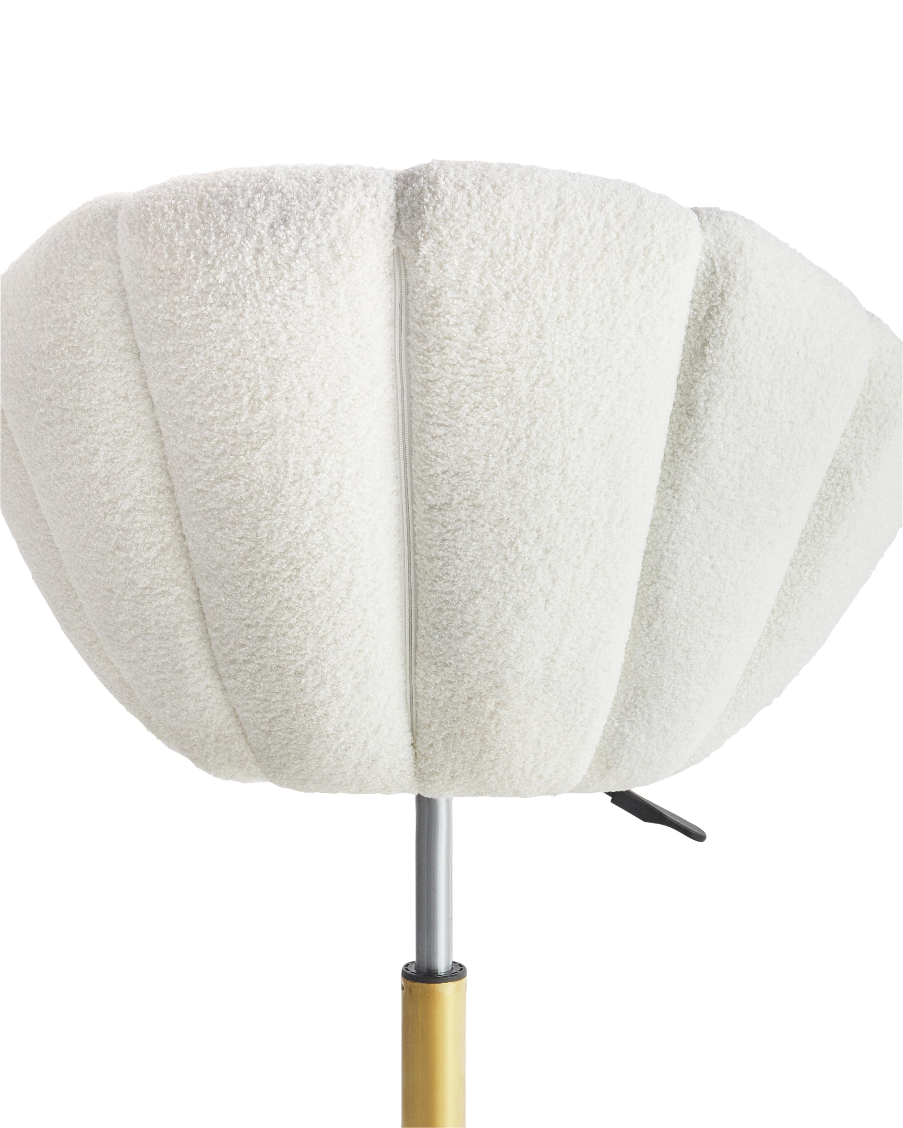 Bureaustoel ANNABELLE Bouclé Wit
