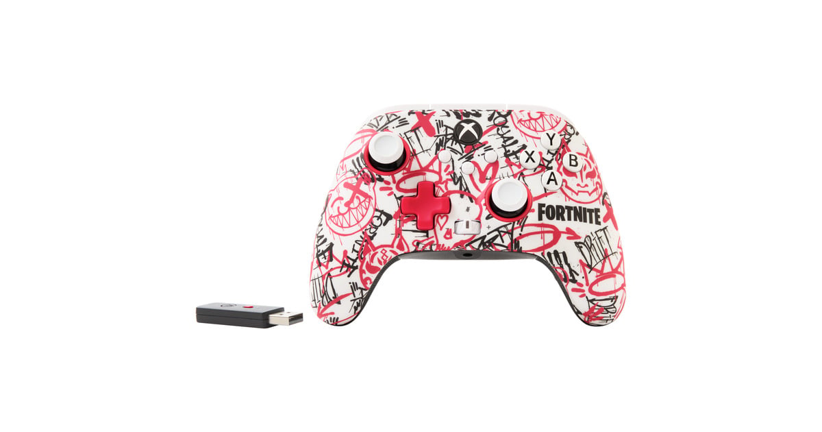 PowerASwitch WS Controller Fortnite  (Wit/rood, Xbox Series X|S, Xbox One, Windows)