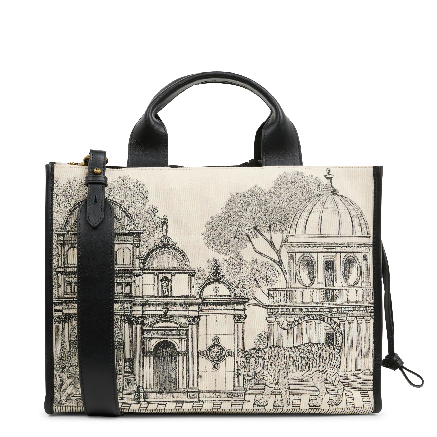 MIRAGE - Sac à main jacquard en coton | Noir
