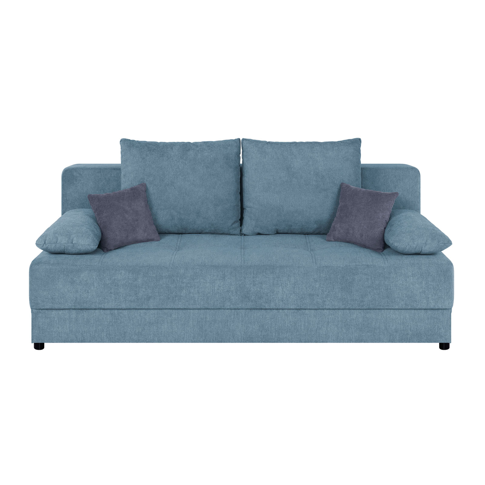 Schlafsofa - denim - Boxspring - mit Staukasten