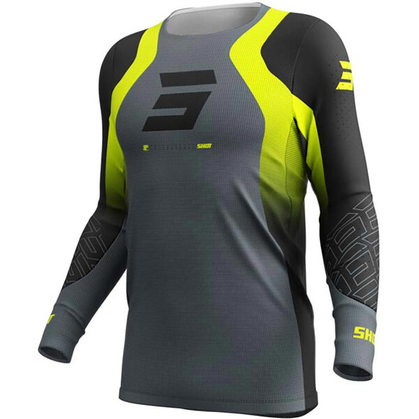 Shot - Maillot Aerolite Ultra Noir / Gris / Jaune fluo