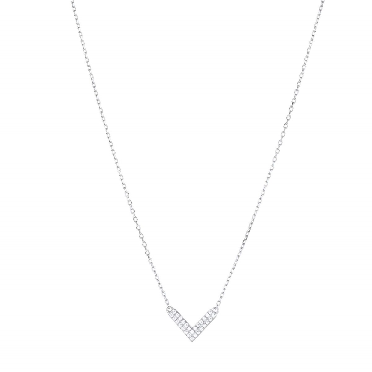 Collier V Zirons Argent 925