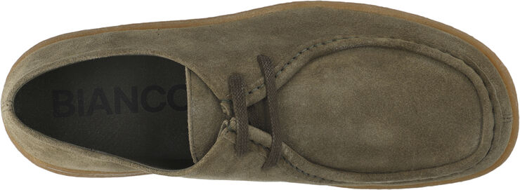 Bianco BIAASHER Moc Toe Lace Up Shoe Suede Olive