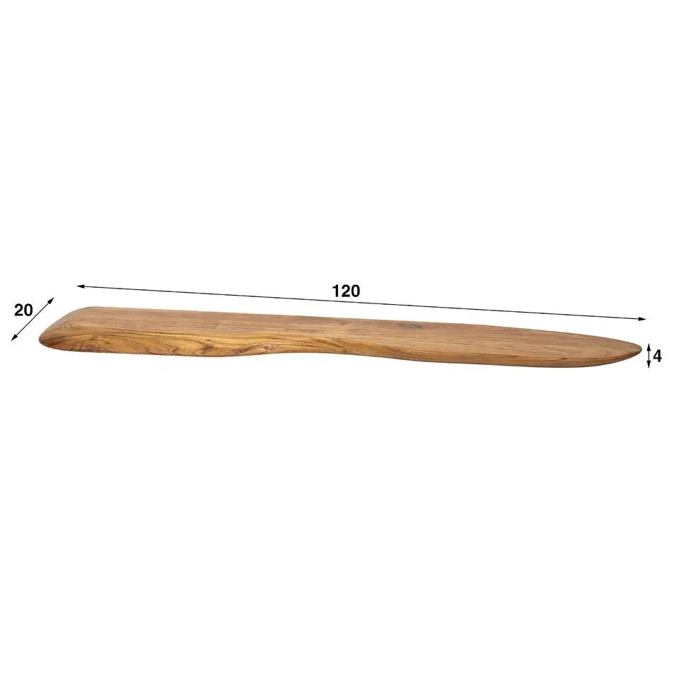 Wandplank Naturel Acaciahout - 120x20x4cm - Organic