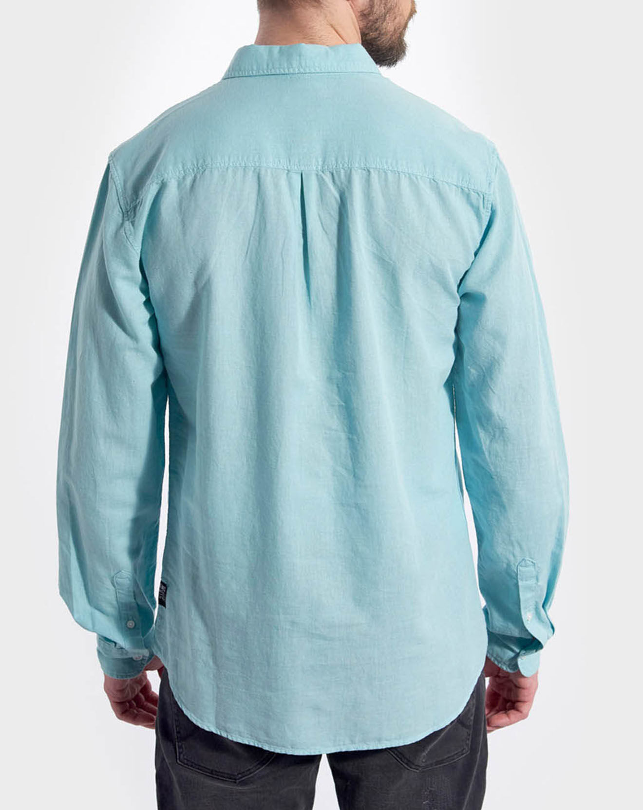 Kaporal 5 Chemise droite en Coton & Lin Wolfe turquoise