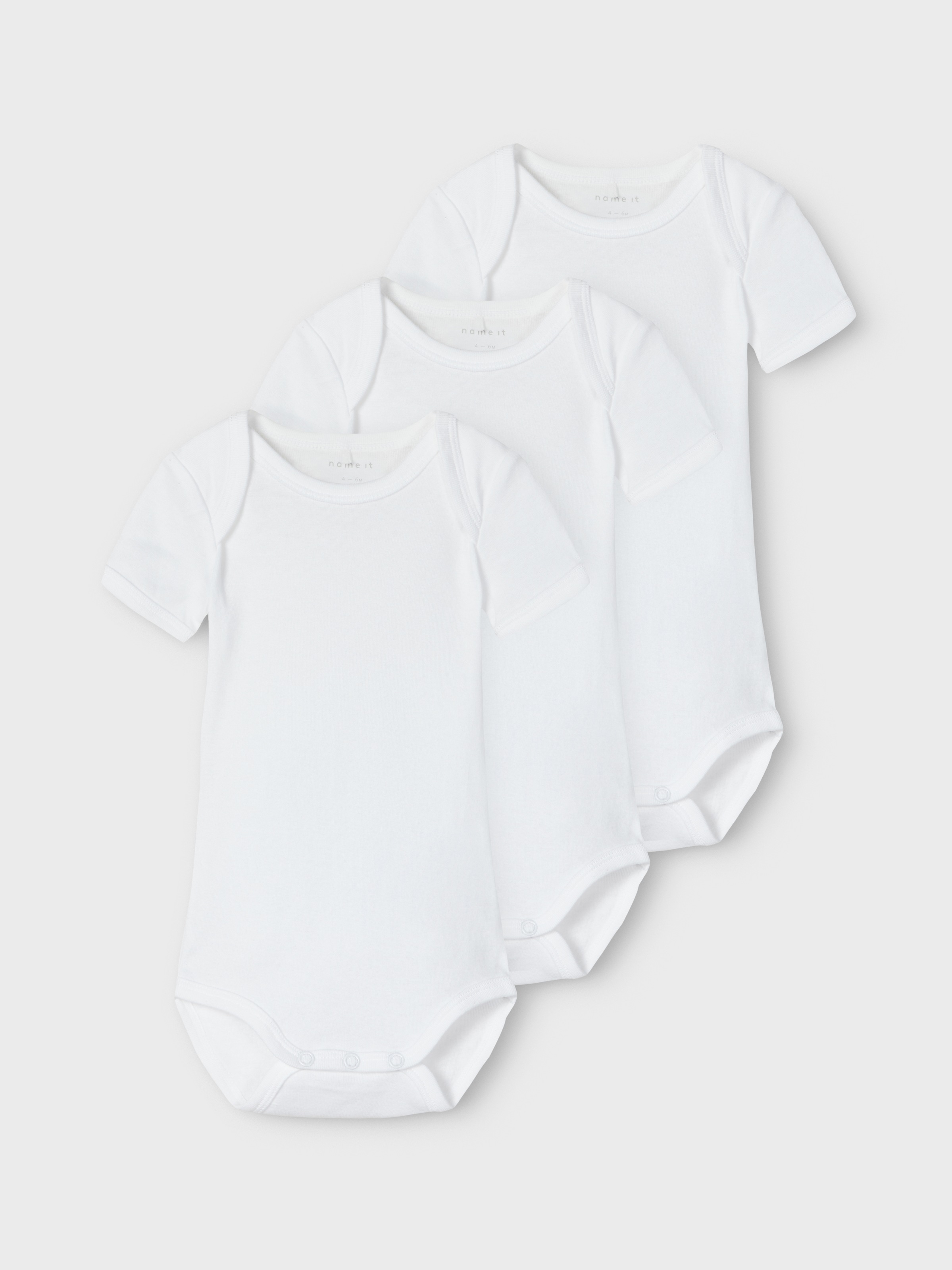 Name It Body »NBNBODY 3P SS SOLID WHITE 4 NOOS«, 3 Stk.