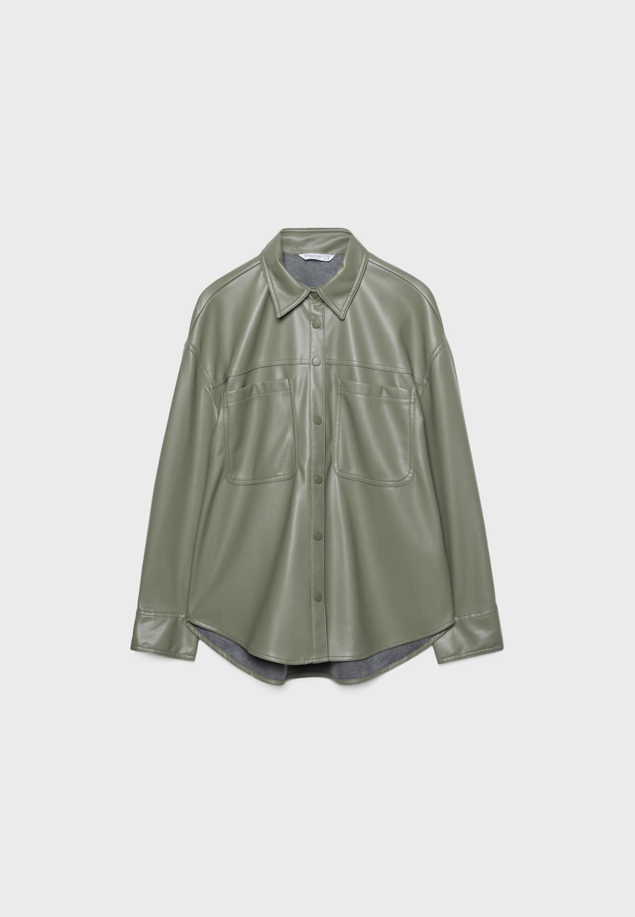 Camisa básica de couro sintético