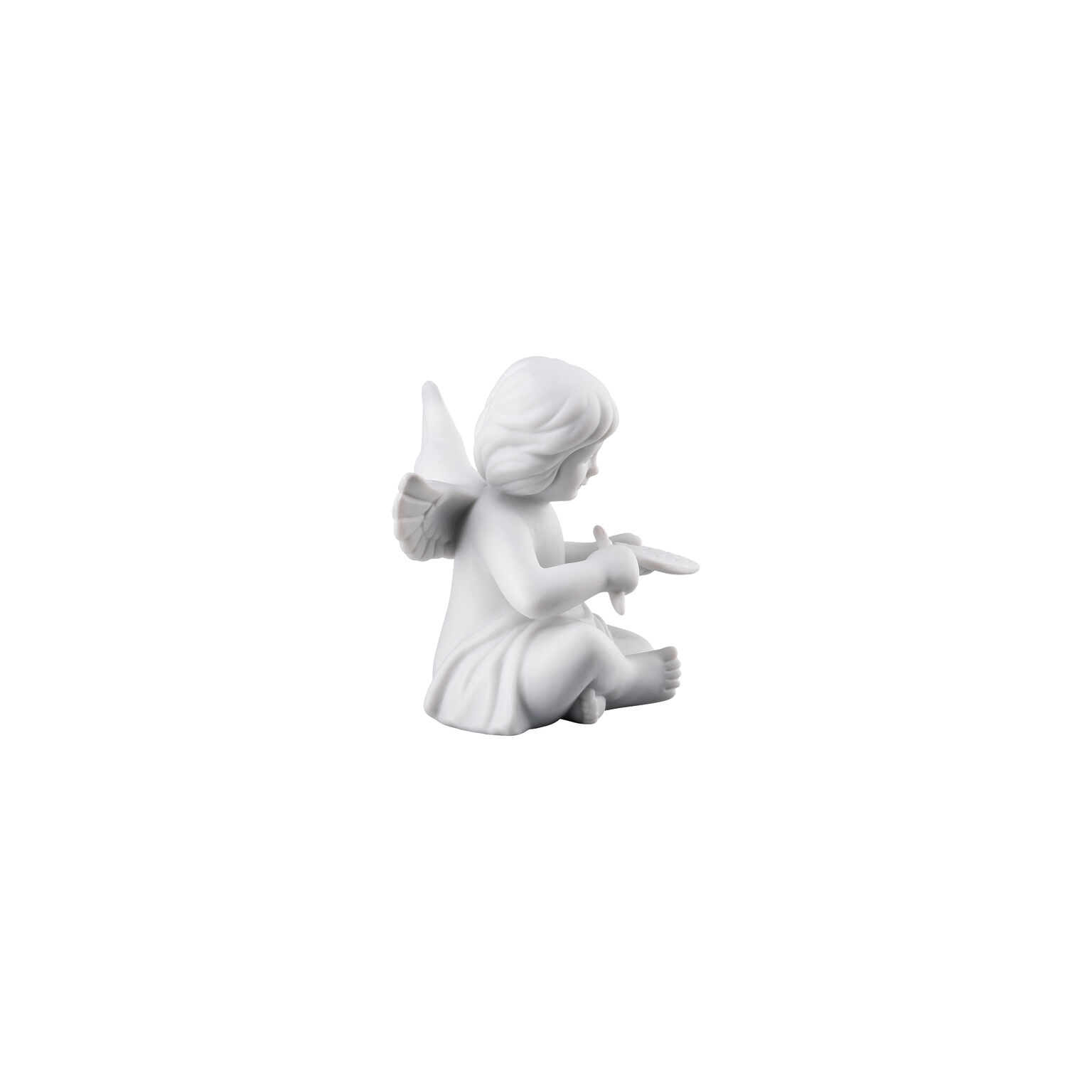 Angels Weiss matt Engel mit Malerpalette
