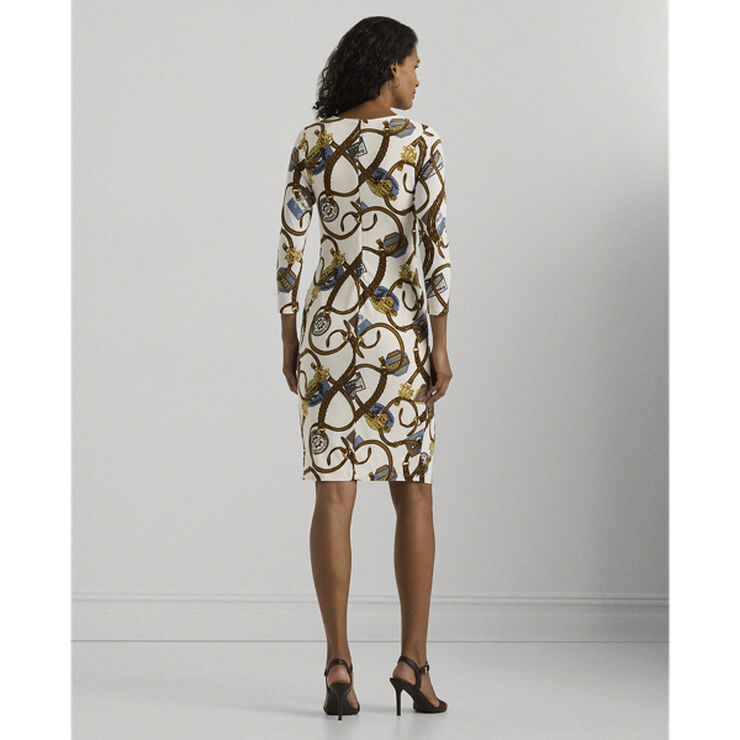 Lauren Ralph Lauren STR CLASSIC JERSEY-LSL-DAD Cream multi