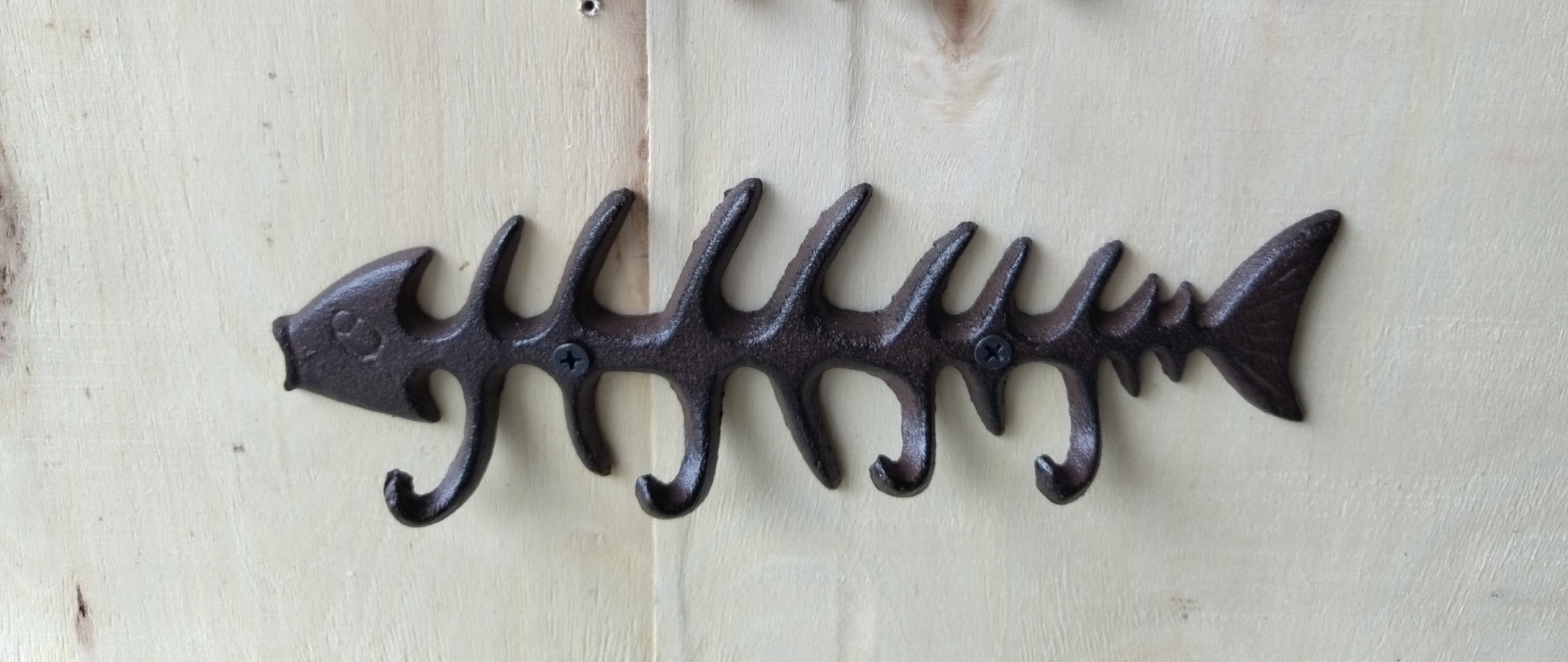 Wandhaken 'Fish Bone', B 25 cm, H 8,5 cm, T 3 cm von fischer's lagerhaus