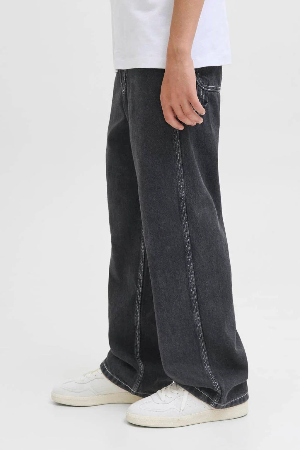 JACK & JONES JUNIOR carpenter loose jeans black denim
