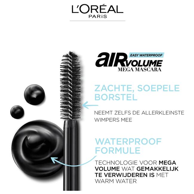 L'Oréal Paris Air Volume Waterproof Mega Mascara Zwart
