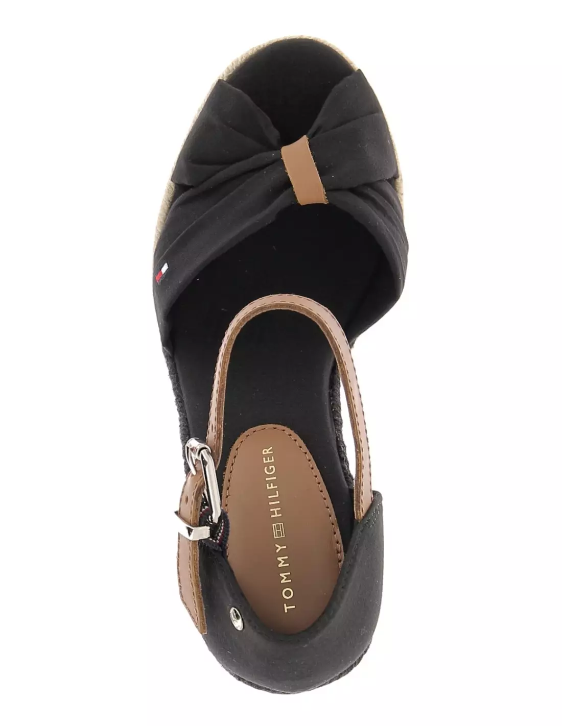 TOMMY JEANS BASIC OPEN TOE HIGH WEDGE - Sandales & nu-pieds Black